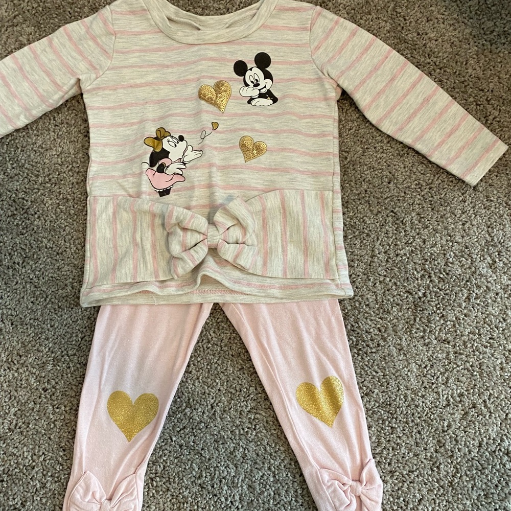 Minnie Mouse matching set. Size 24m